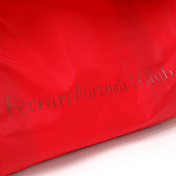 Ferrari Formula 1 Club canvas and leather Boston bag