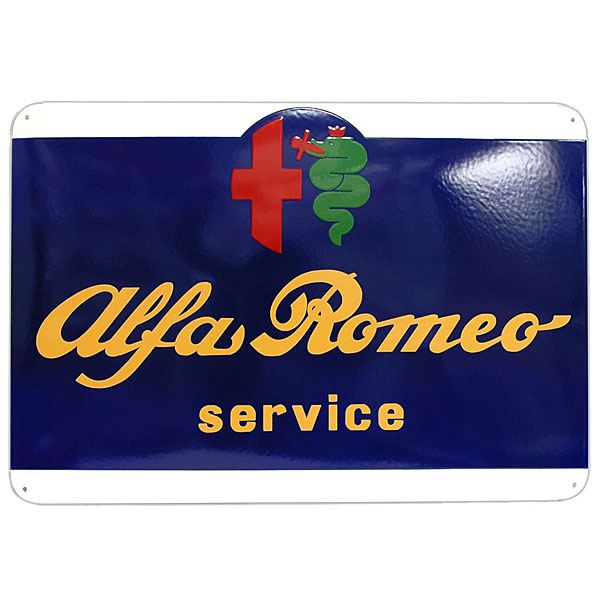Alfa Romeoホーローサインボード-SERVICE-(800mm)