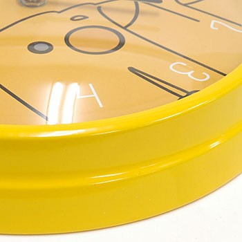 FIAT 500 Wall Clock-Yellow/250mm-