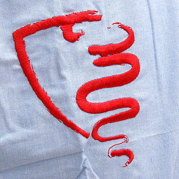 Alfa Romeo Button Down Shirts-ALFA CORSE/Blue-