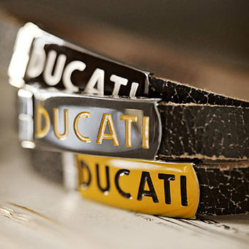 DUCATI Leather Bracelet-Retro/Gray-