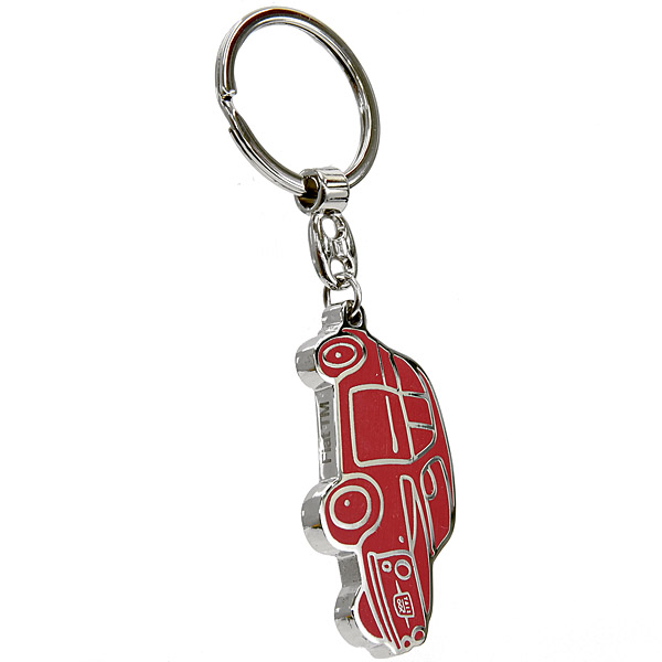 FIAT 500 Enamel Keyring(Red)