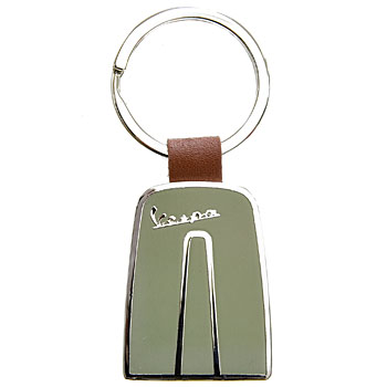 Vespa Official Shield Shaped Keyring(Green)