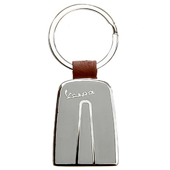 Vespa Official Shield Shaped Keyring(Gray)