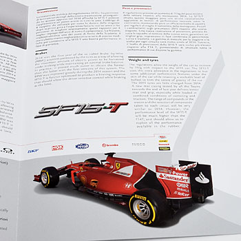 Scuderia Ferrari SF15-T Press Leaflet & Card Set