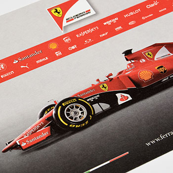 Scuderia Ferrari SF15-T Press Leaflet & Card Set