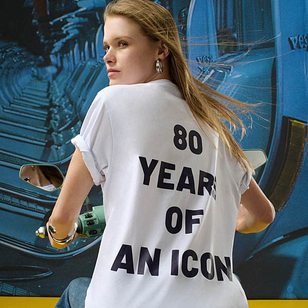 Vespa���ե������80th Anniversary T�����(�ۥ磻��)
