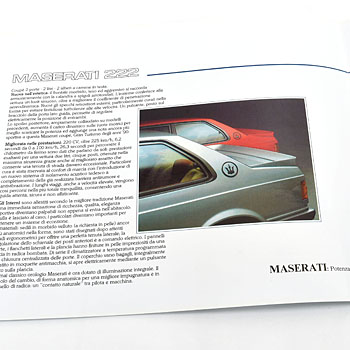 MASERATI 222 Catalogue(Reprint)
