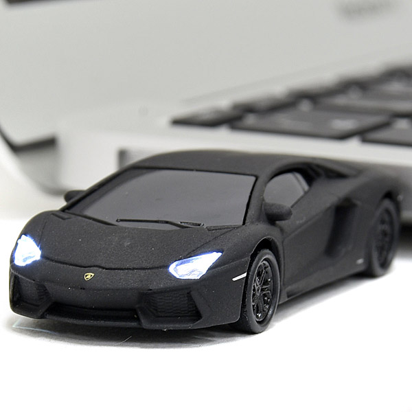 1/68 Lamborghini Aventador Miniature USB Memori(8GB/Mat Black)