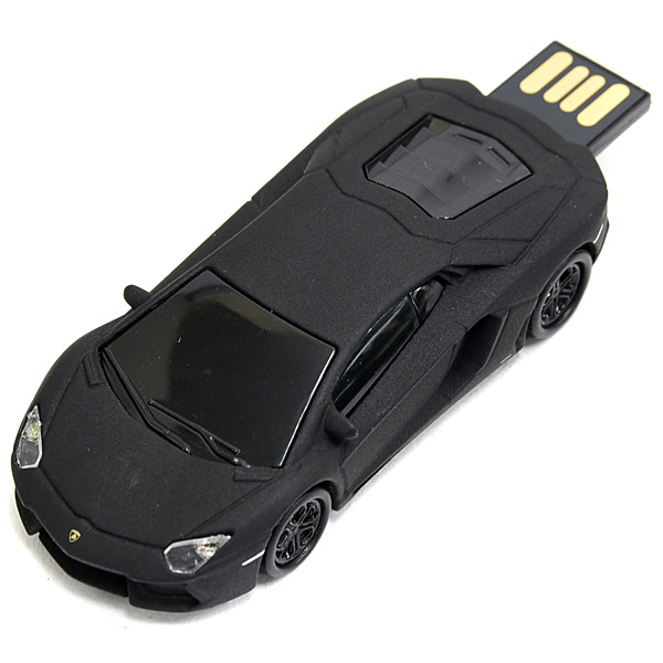 1/68 Lamborghini Aventador Miniature USB Memori(8GB/Mat Black)