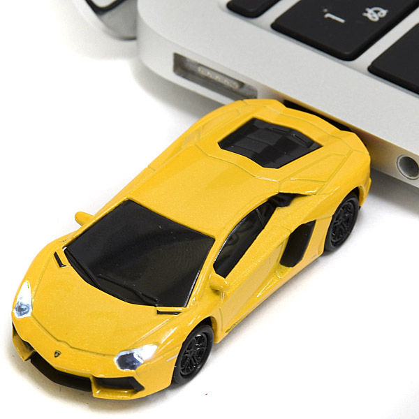 1/68 Lamborghini Aventador Miniature USB Memori(8GB/Yellow)