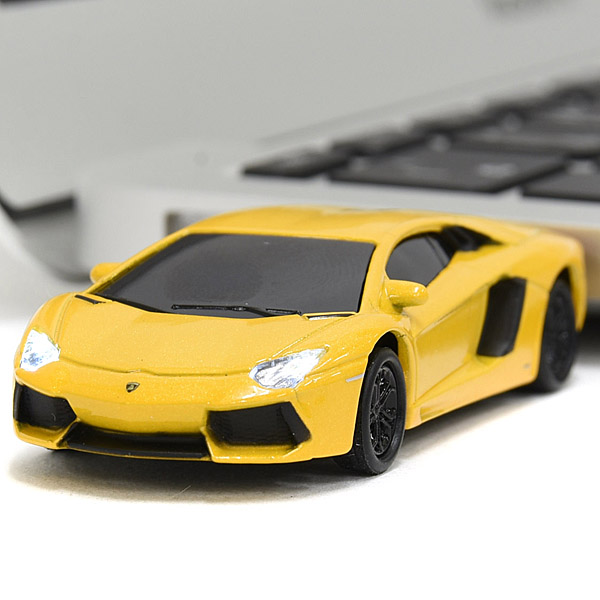 1/68 Lamborghini Aventador Miniature USB Memori(8GB/Yellow)