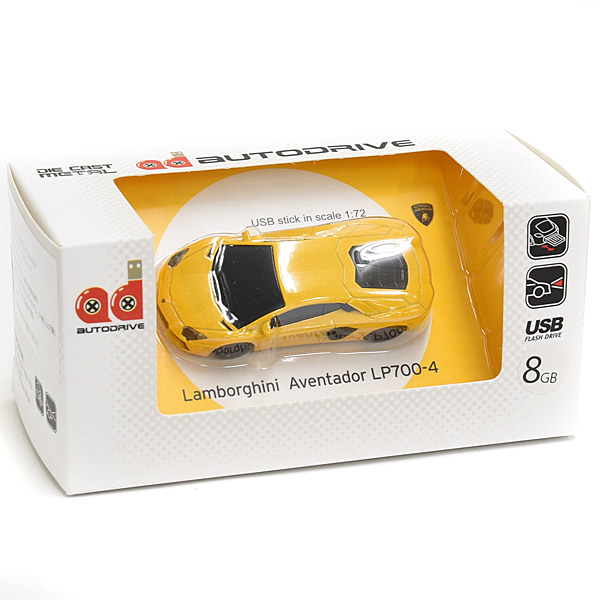 1/68 Lamborghini Aventador Miniature USB Memori(8GB/Yellow)