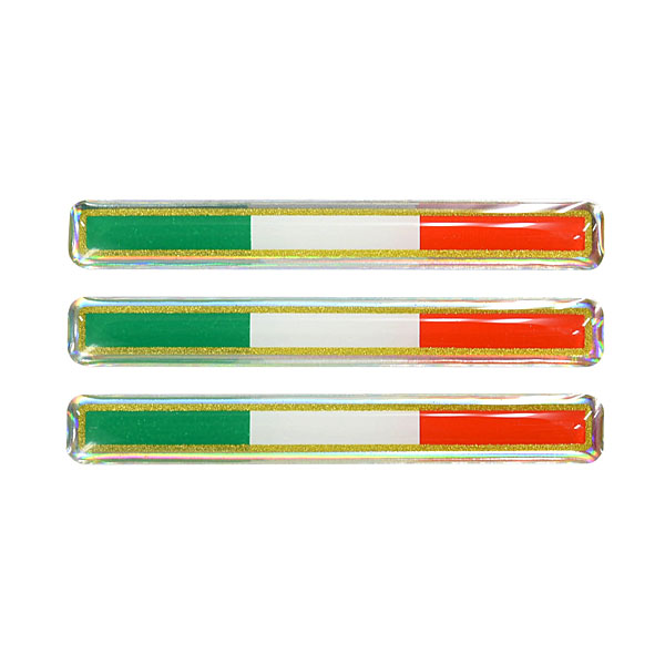 Italian Flag 3D Sticker(55mm/3pcs.)