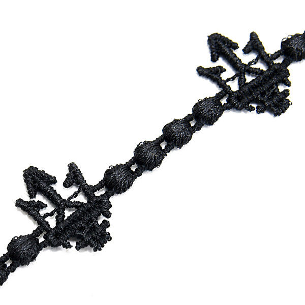 MASERATI TRIDENTE Lace Bracelet by Cruciani(Black)