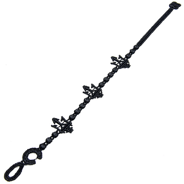 MASERATI TRIDENTE Lace Bracelet by Cruciani(Black)