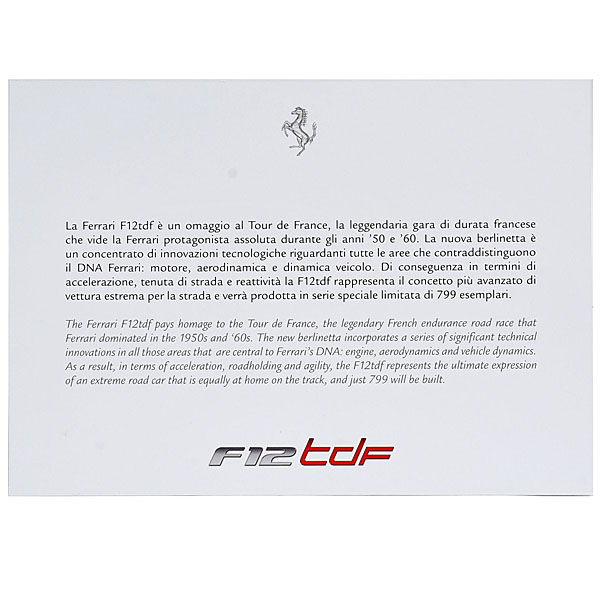 Ferrari F12 tdf Press Card