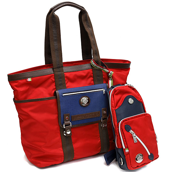 Alfa Romeo Tote Bag (Red/Brown) by Orobianco