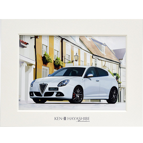 Alfa Romeo Giulietta(ホワイト)イラストレーション by林部研一