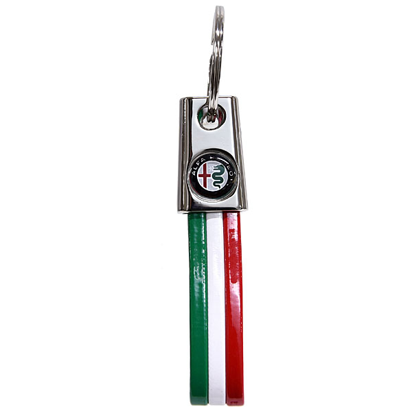 Alfa Romeo Tricolour Keyring(New Emblem/Color/Slim)