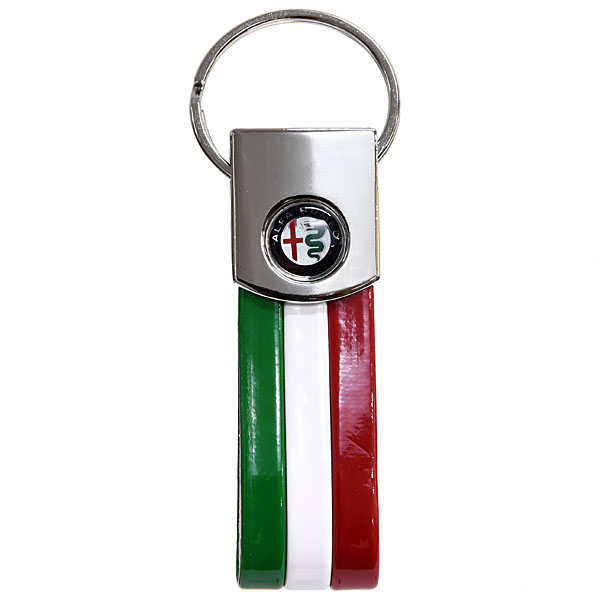 Alfa Romeo Tricolor Keyring(New Color Emblem)