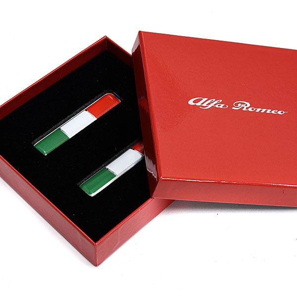 Alfa Romeo純正イタリアンフラッグバッジ(2個セット)