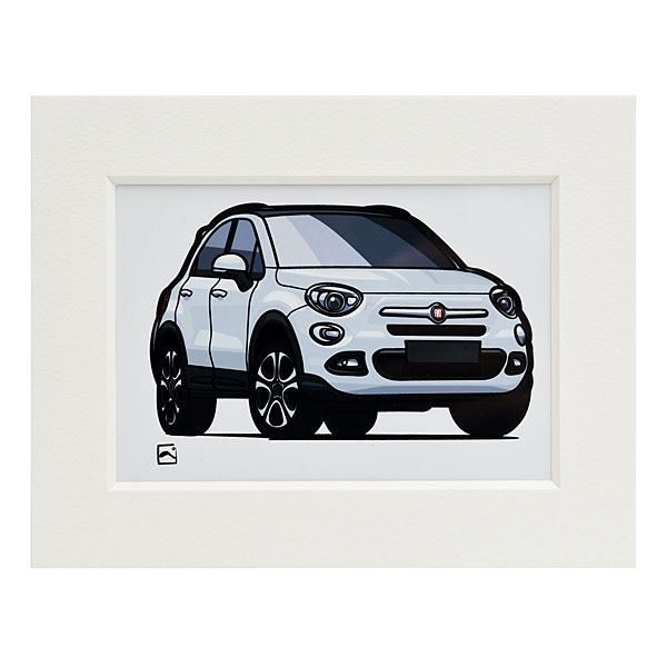 FIAT 500X Small Illustration (White) by Kenichi Hayashibe