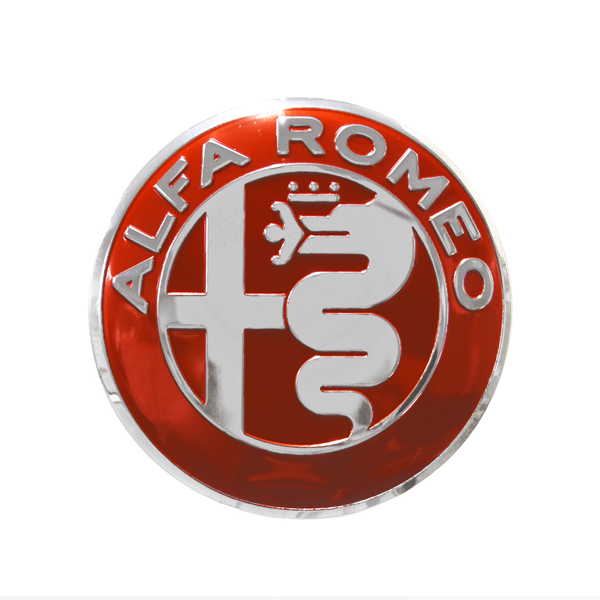 Alfa Romeo Newエンブレムアルミプレート(レッド/40mm)