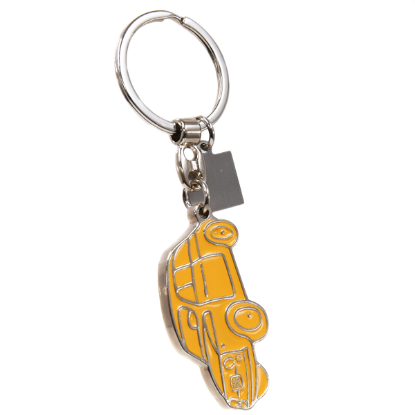 FIAT 500 Shaped Enamel Keyring(Yellow)