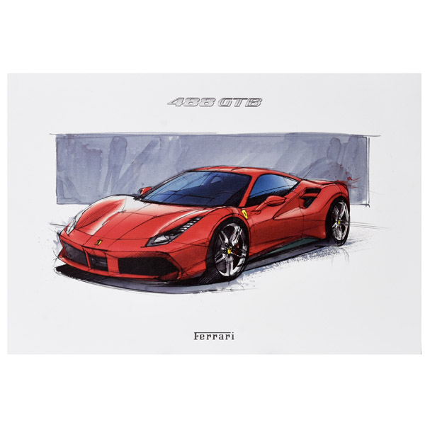 Ferrari 488GTB Press Illustration