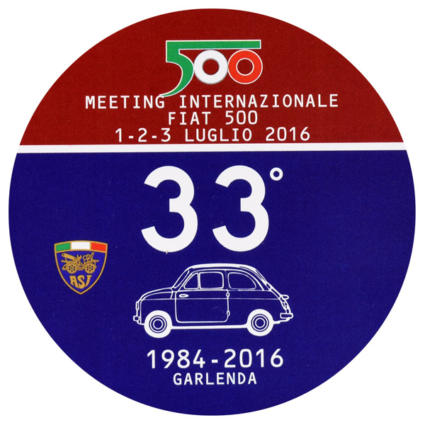 FIAT 500 CLUB ITALIA 33thミーティングステッカー