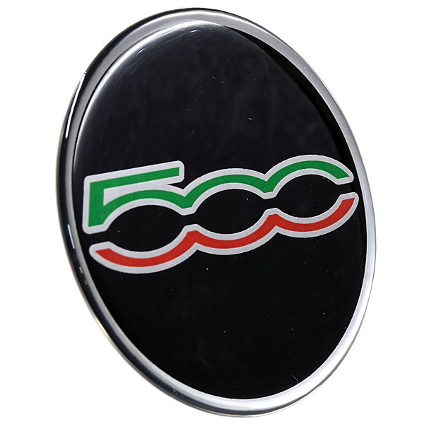 FIAT 500 Round Shaped 3D Sticker(75mm)