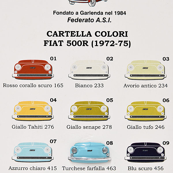 FIAT 500 CLUB ITALIA Official Pin Badge(skyblue)