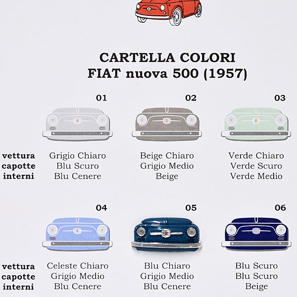 FIAT 500 CLUB ITALIA Official Pin Badge(Blue)