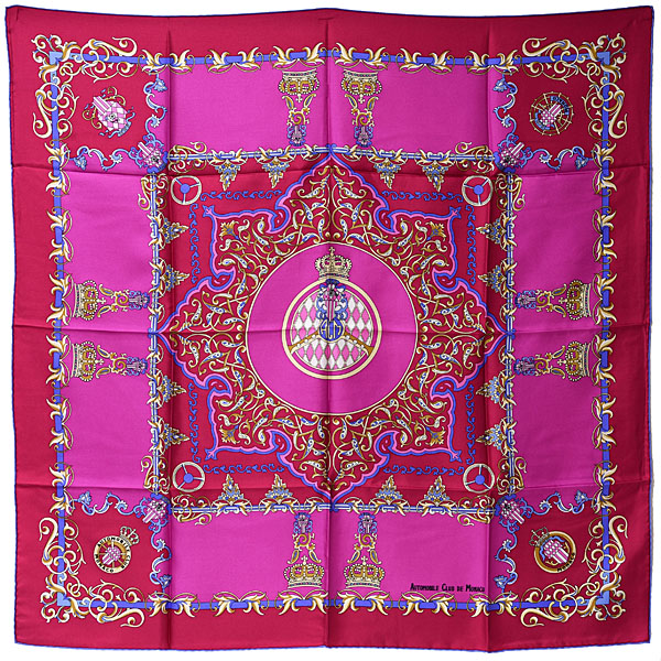 AUTOMOBILE CLUB DE MONACO Official Silk Scarf(Pink)