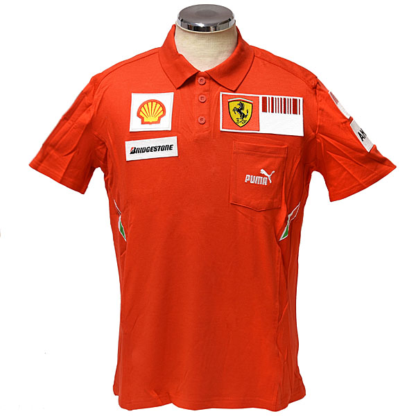 Scuderia Ferrari 2008ティームスタッフ用ポロシャツ(2008シーズン前半用)