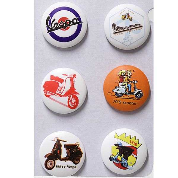 Vespa Button Badge Set E