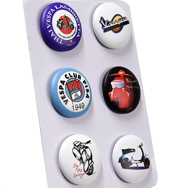 Vespa Button Badge Set C