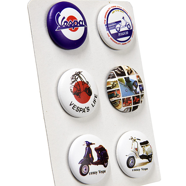 Vespa Button Badge Set A