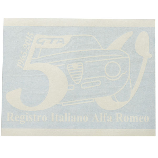 Alfa Romeo Giulia GTA 50 anni Memorial Sticker(White) by RIA(Registro Italiano Alfa Romeo)