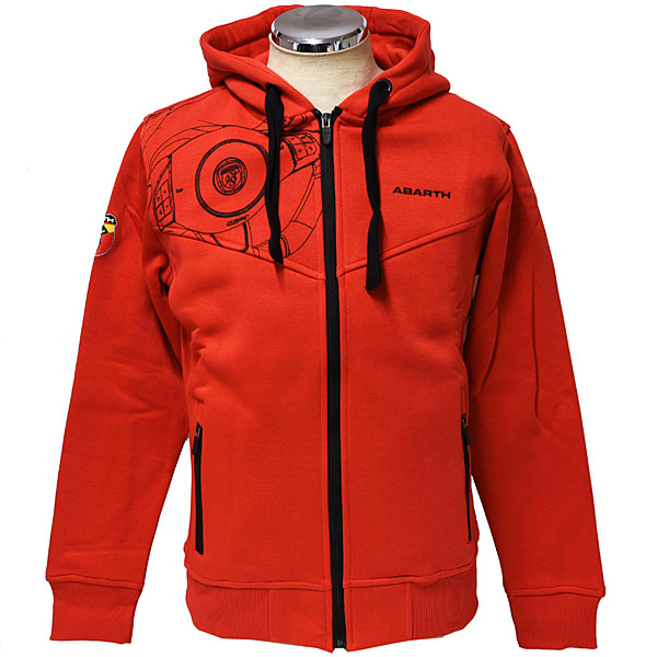 ABARTH Zip Up Hooded Felpa(Technical/Red)