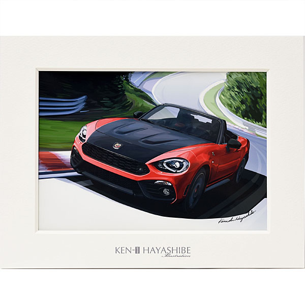 ABARTH124spider (Red) Illustration by Kenichi Hayashibe