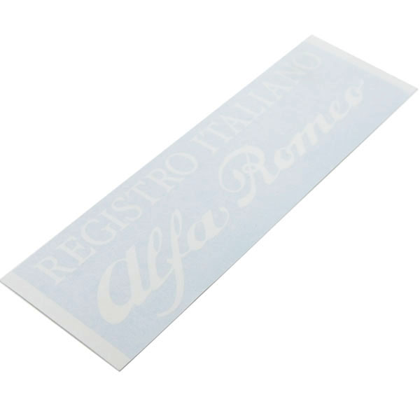 REGISTRO ITALIANO Alfa Romeo Logo Sticker(Die Cut/White)