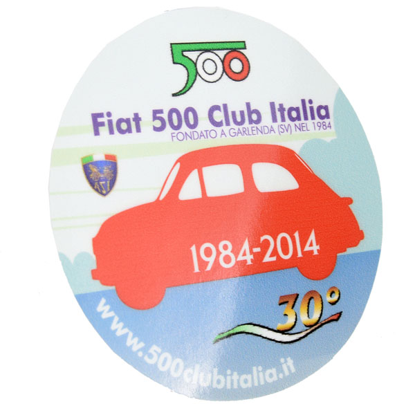 FIAT 500 CLUB ITALIA 2014 Sticker(Reverse Type)