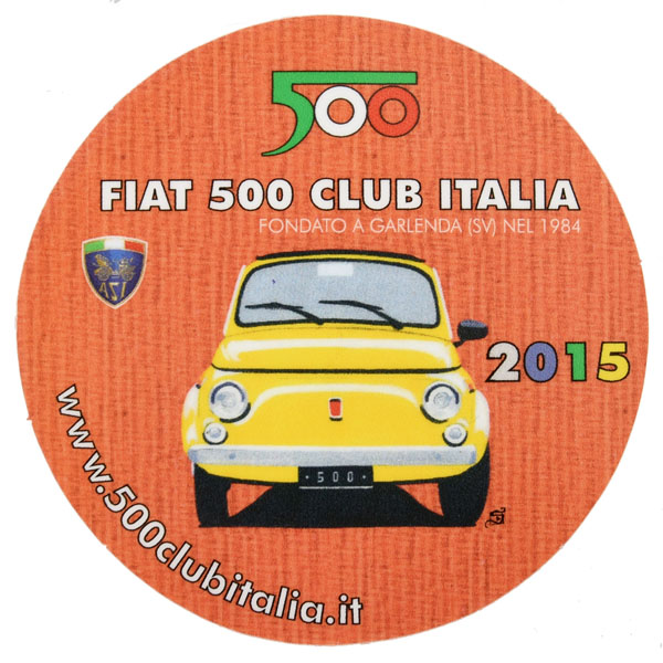 FIAT 500 CLUB ITALIA 2015 Sticker(Reverse Type)<br><font size=-1 color=red>05/25到着</font>