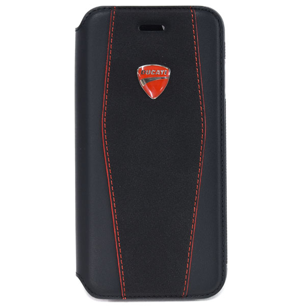 DUCATI iPhone7 Flip Type Leather Case(Black)