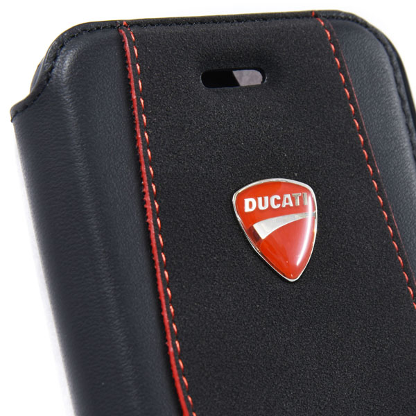 DUCATI iPhone7 Flip Type Leather Case(Black)