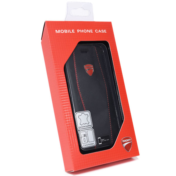 DUCATI iPhone7 Flip Type Leather Case(Black)
