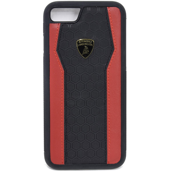 Lamborghini iPhone7 Leather Case(Black/Red)