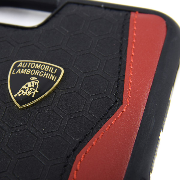Lamborghini iPhone7 Leather Case(Black/Red)